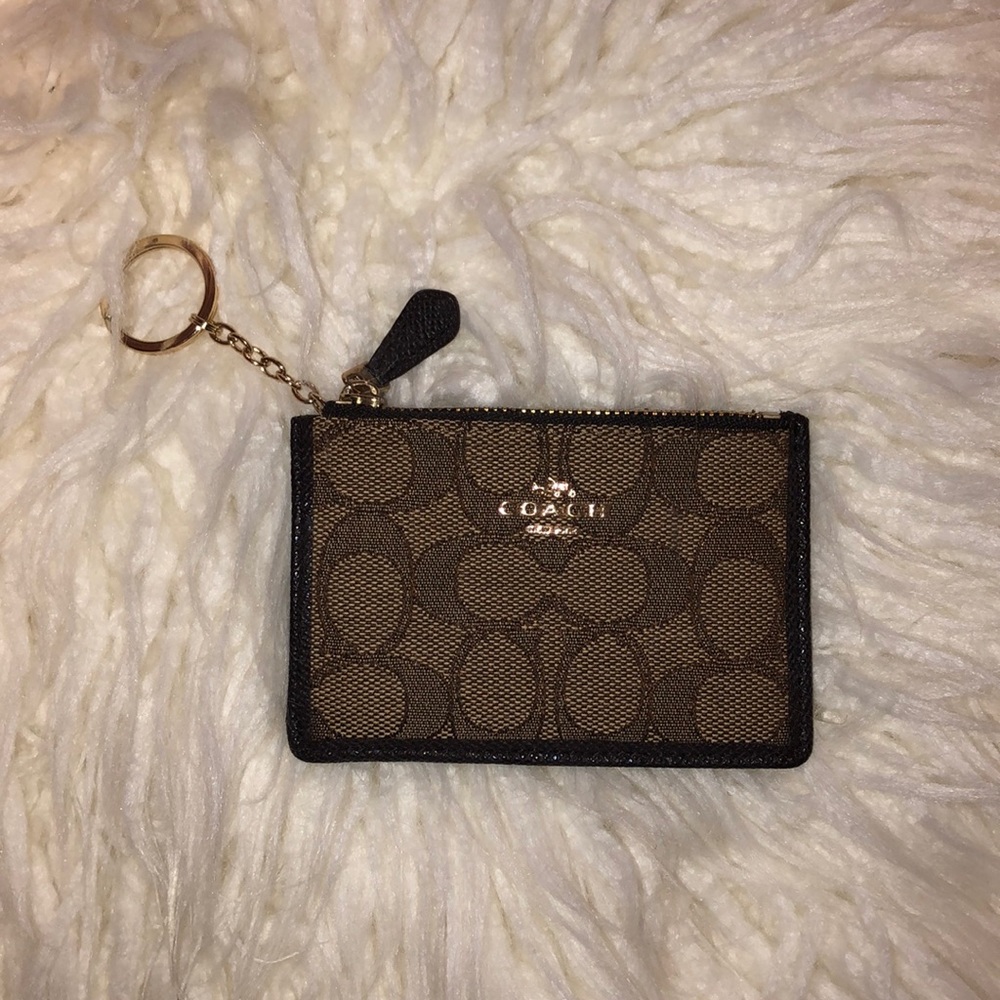 Coach Mini Skinny Id Case in “Signature Jacquard”